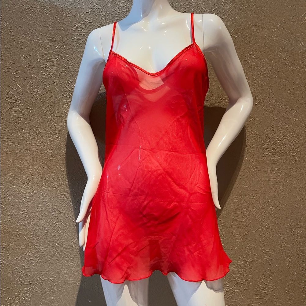 Shirley of Hollywood red lingerie slip